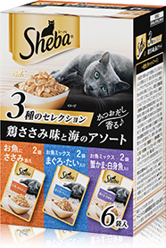 3種のセレクション鶏ささみ味と海のアソート