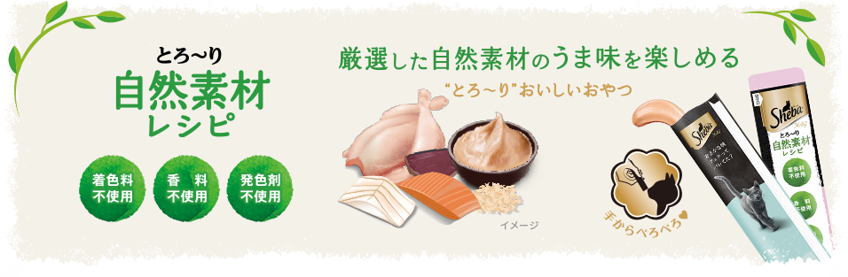 とろ～り自然素材レシピ 着色料不使用 香料不使用 発色剤不使用 厳選した自然素材のうま味を楽しめるとろ～りおいしいおやつ